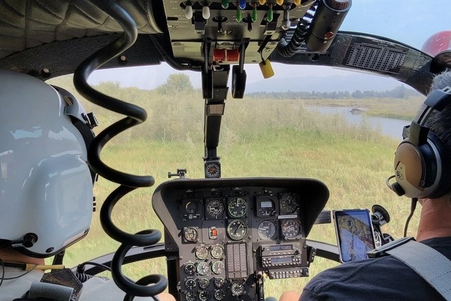 Waine Dick with student pilot