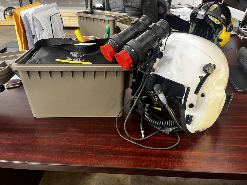 NVG goggles and helmet