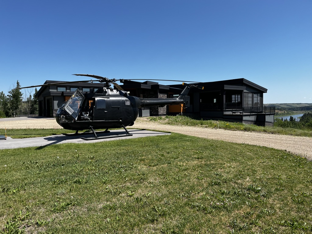 BO105 on private helipad