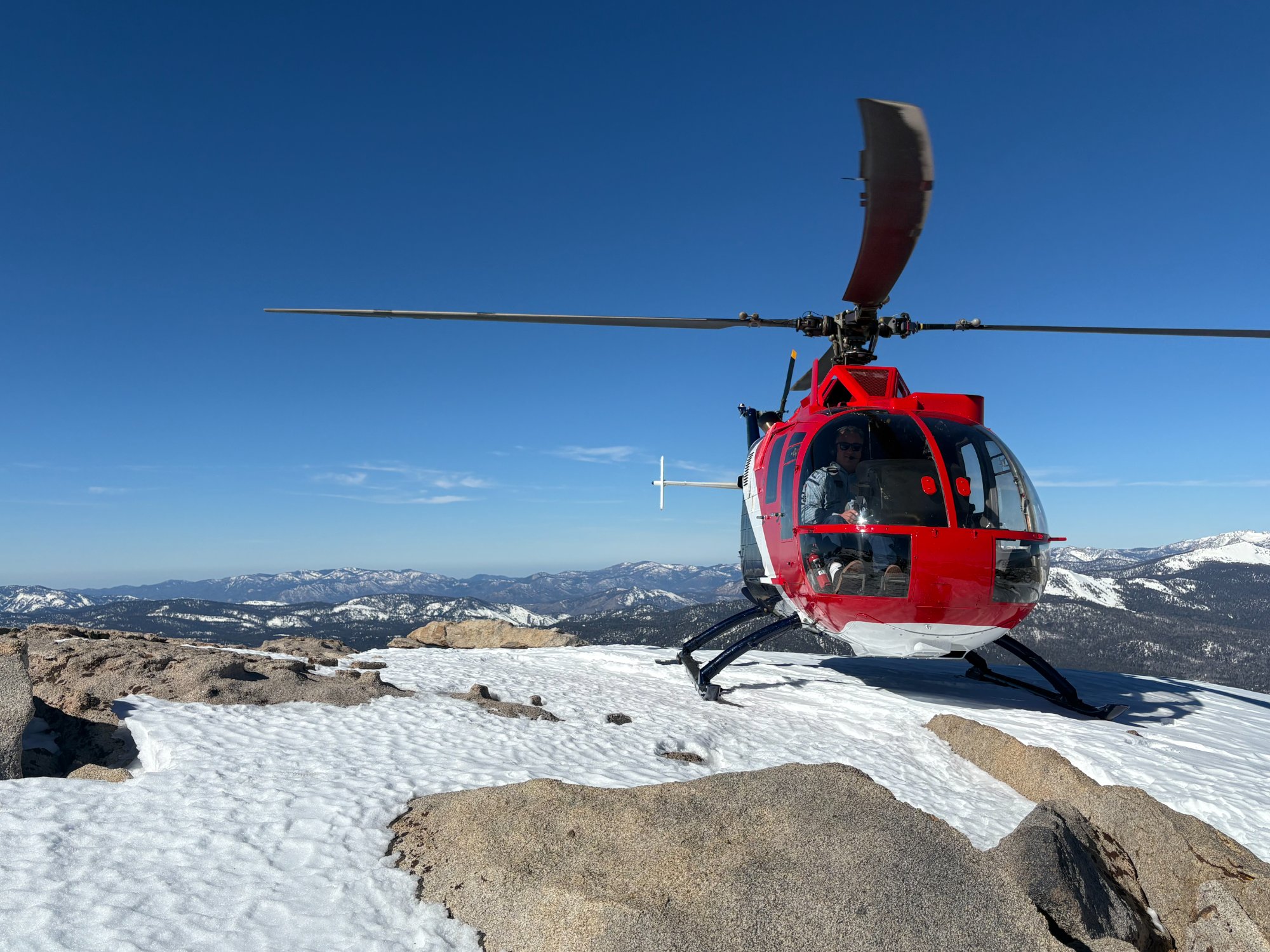 Rescue AS350 from below — longline operations